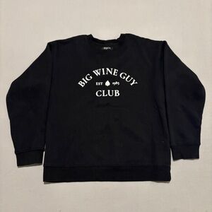 Brunette The Label Sweatshirt Black Fall Graphic Casual Size Medium